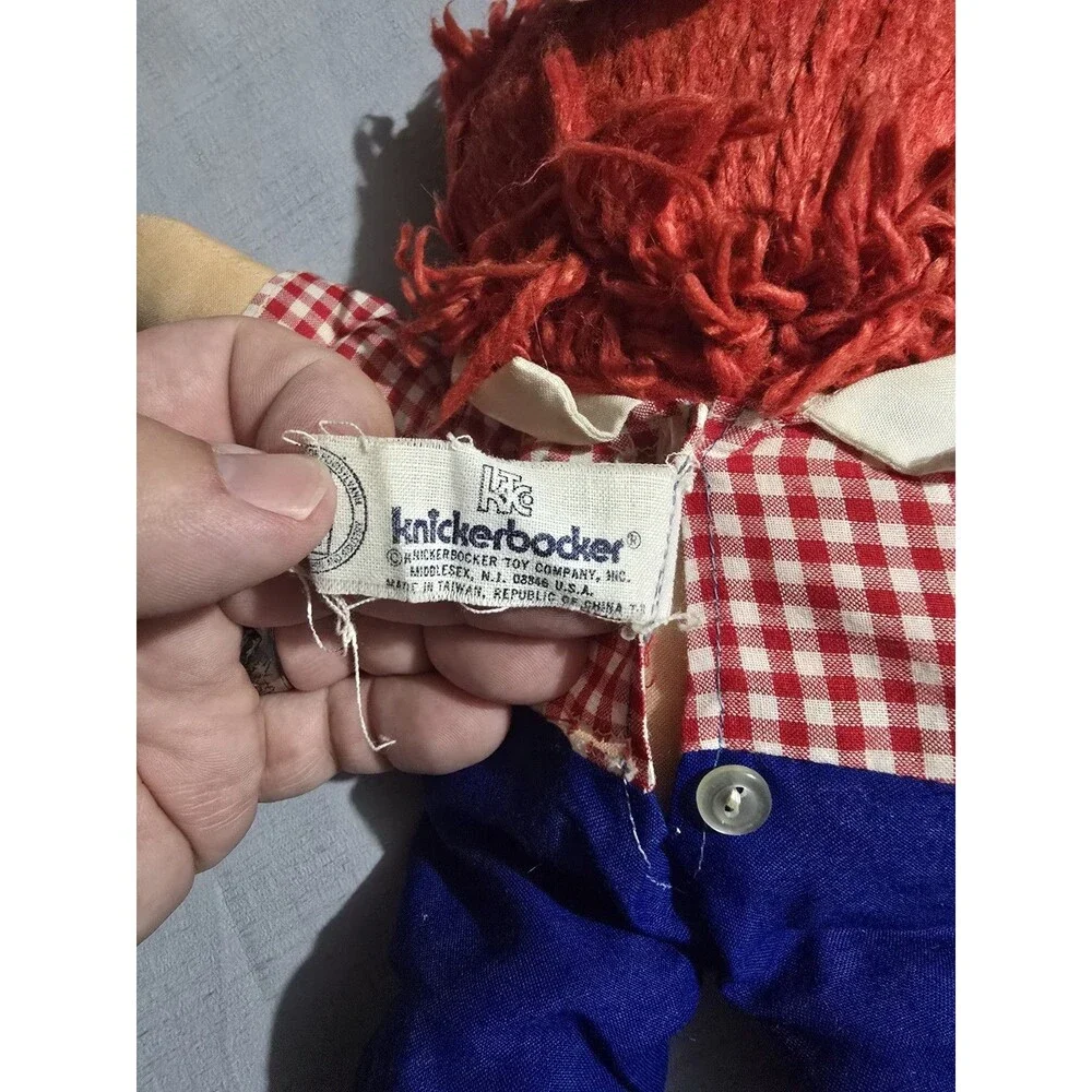 Raggedy Andy Knickerbocker 15” Vintage Doll